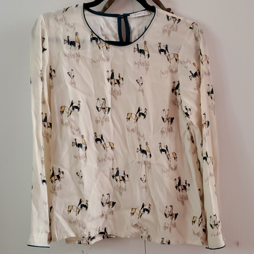 Piamita Juliet Top Llama print XS